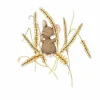 Anillustration Ansichtkaart Muis op tarwe
