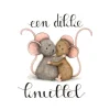 Anillustration Ansichtkaart Muisjes een dikke knuffel