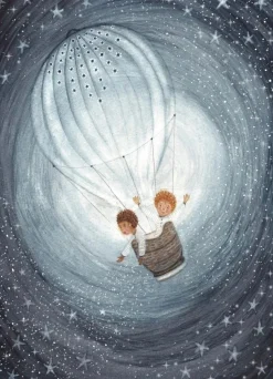 Bijdehansje Postkaart Air Balloon