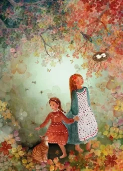 Bijdehansje Postkaart Floral Fantasy