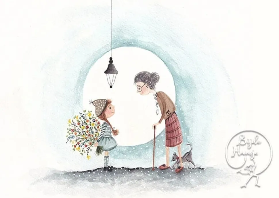 Bijdehansje Postkaart Granny