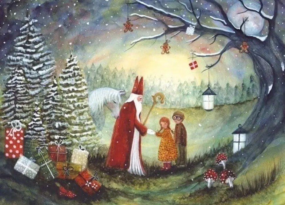 Bijdehansje Postkaart Sint Nicolaas