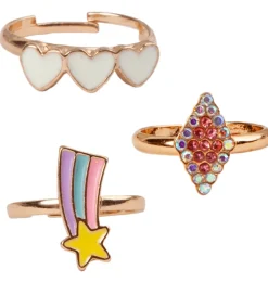 Boutique Heart Star Rings, 3 Pcs