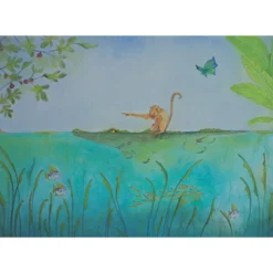 Brechtje Duijzer Ansichtkaart de Aap en de Krokodil