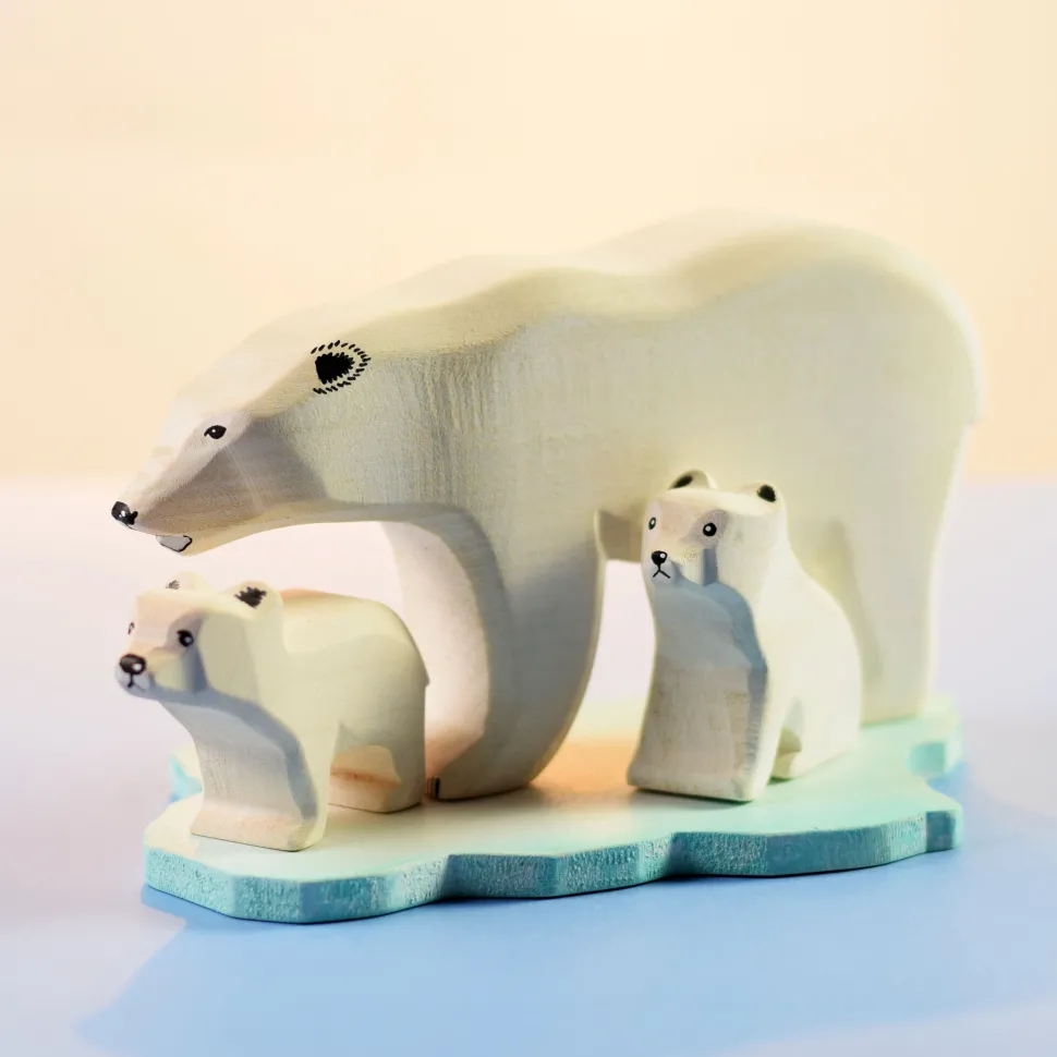 BumbuToys IJsberen op ijsschots Set 4-delig