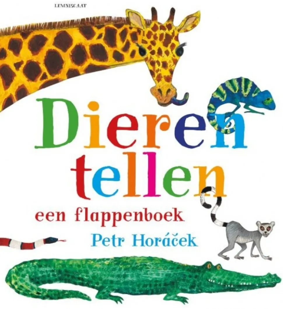Dieren tellen een flappenboek