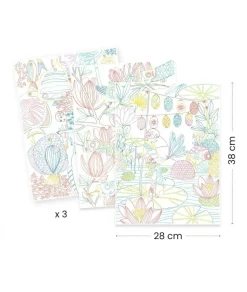 Djeco Kleurplaten Japen in Portfolio Map 3-delig