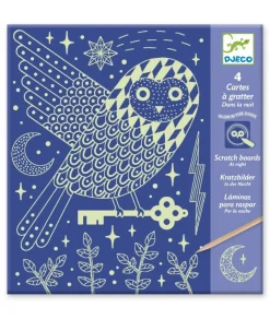 Djeco Kraskaarten Glow in the Dark At Night