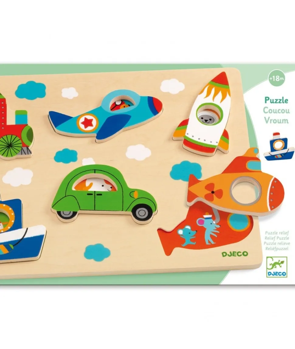 Djeco Reliefpuzzel Coucou Vroum