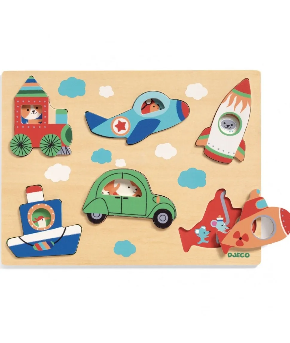 Djeco Reliefpuzzel Coucou Vroum