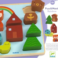 Djeco Reliefpuzzel Regenboog 10pcs