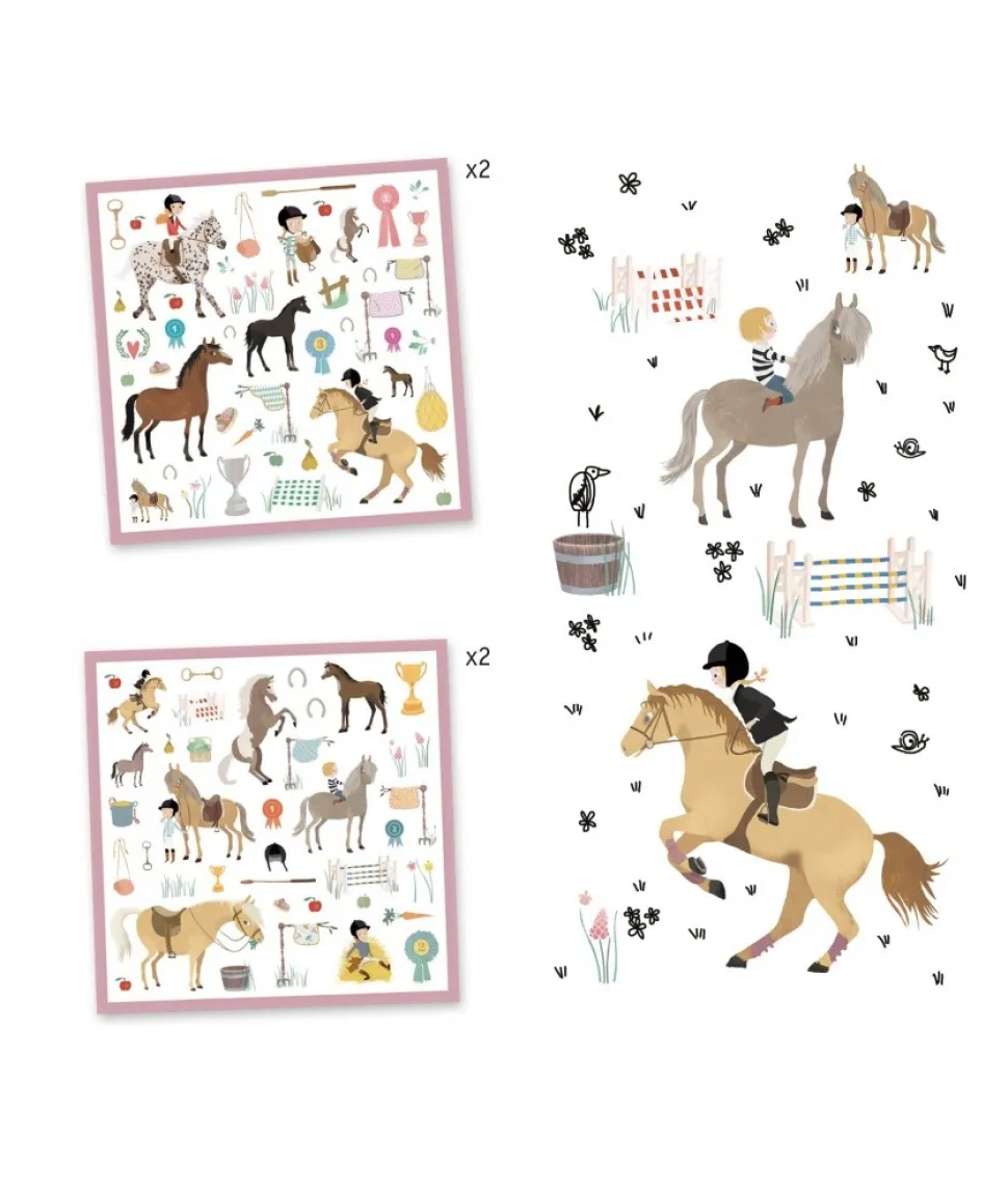 Djeco Stickers Paarden