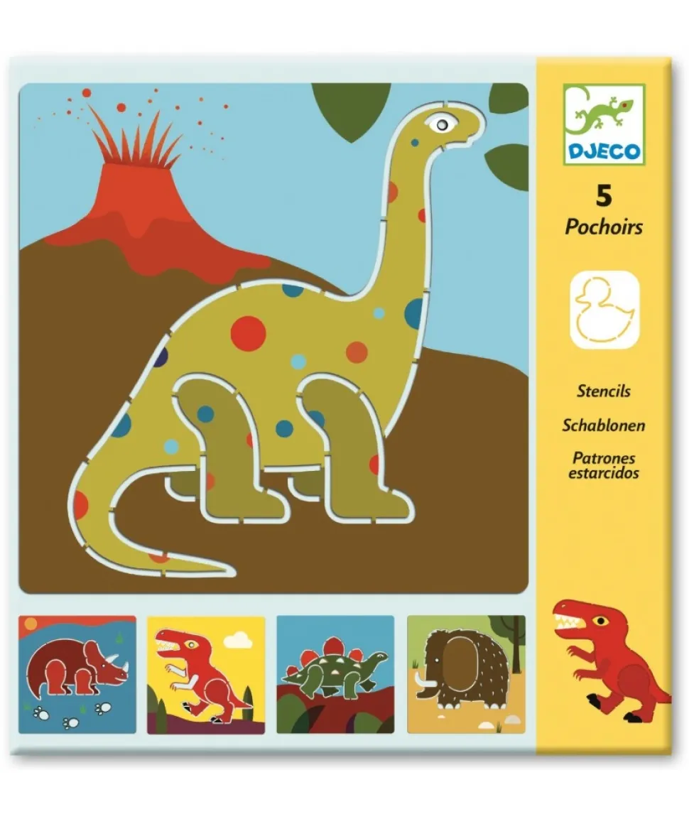 Djeco Tekensjablonen Dinosaurs