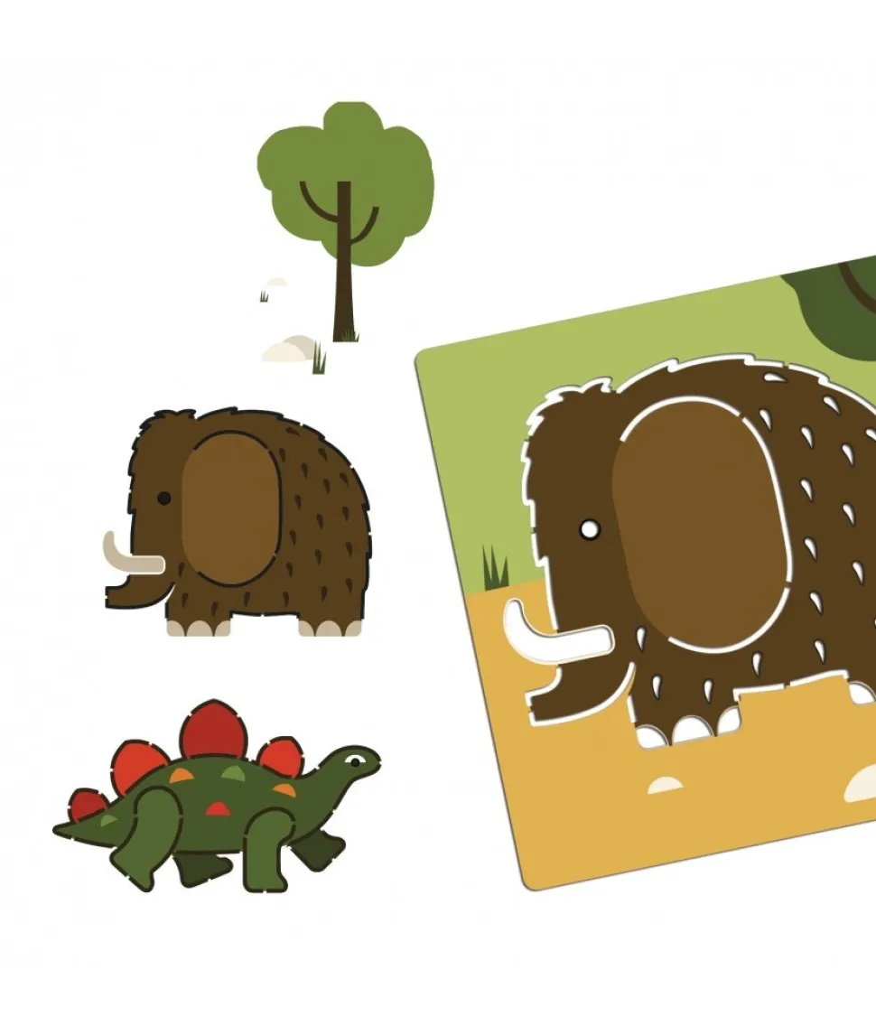 Djeco Tekensjablonen Dinosaurs