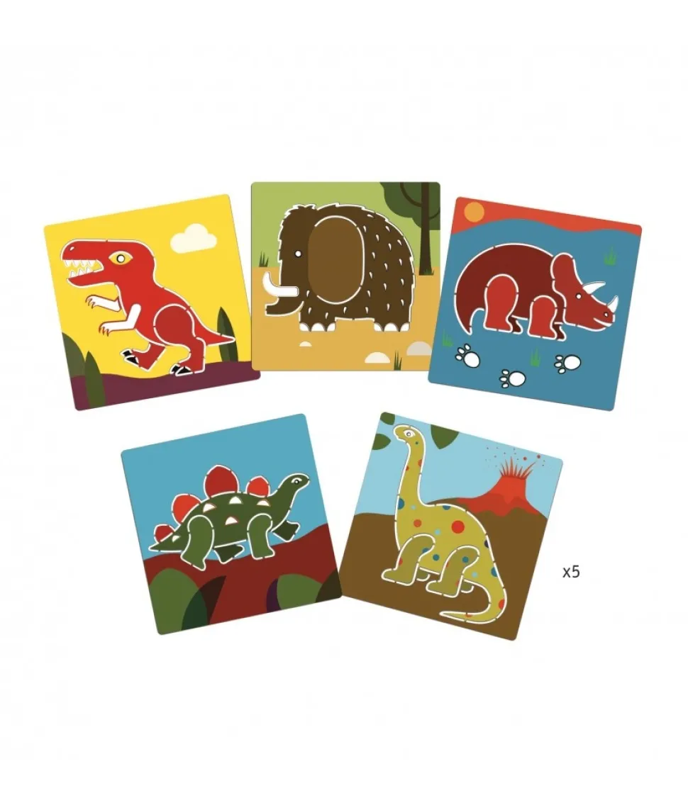 Djeco Tekensjablonen Dinosaurs
