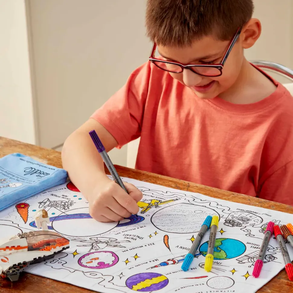 eat sleep doodle Placemat to go Space Explorer