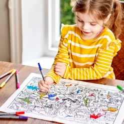 eat sleep doodle Placemat to go Dino