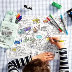 eat sleep doodle Placemat to go Working Wheels