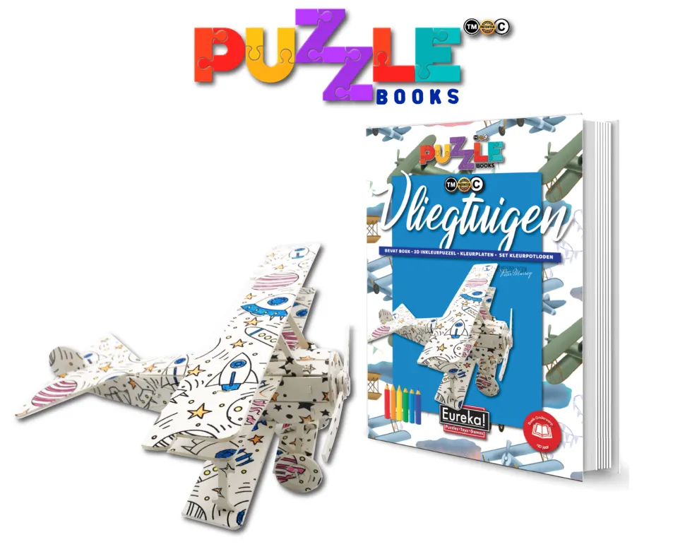 Eureka Puzzelboek 3D Vliegtuigen