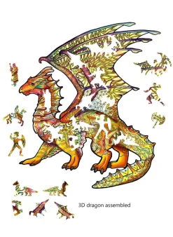 Eureka Rainbo Houten Puzzel Draak 104pcs