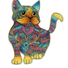 Eureka Regenboog Houten Puzzel Kat