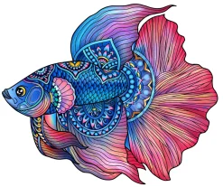 Eureka Regenboog Houten Puzzel Fighting Fish