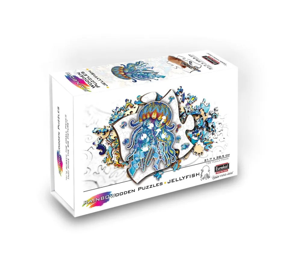 Eureka Regenboog Houten Puzzel Jellyfish