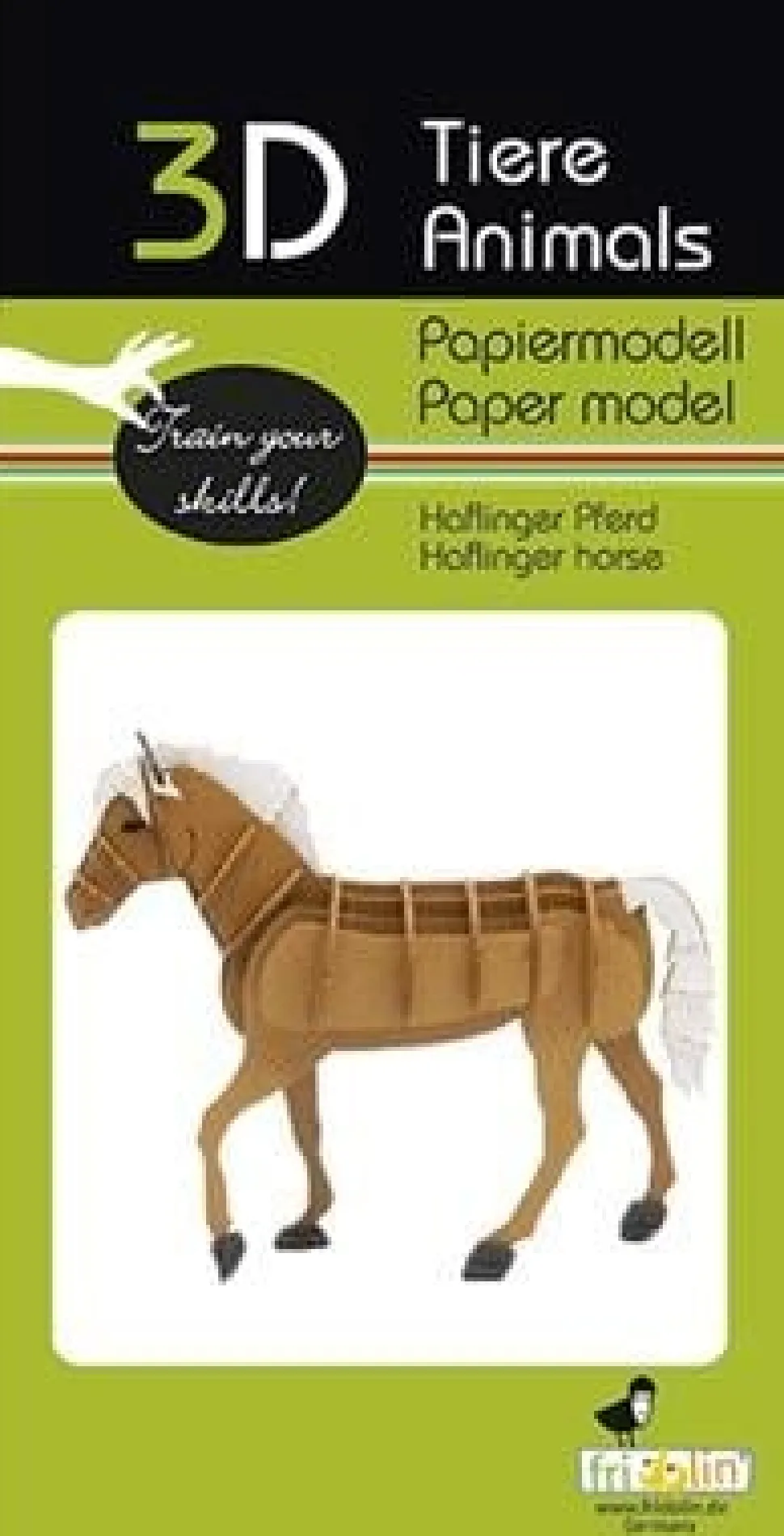 Fridolin 3D Papiermodel Haflinger Paard