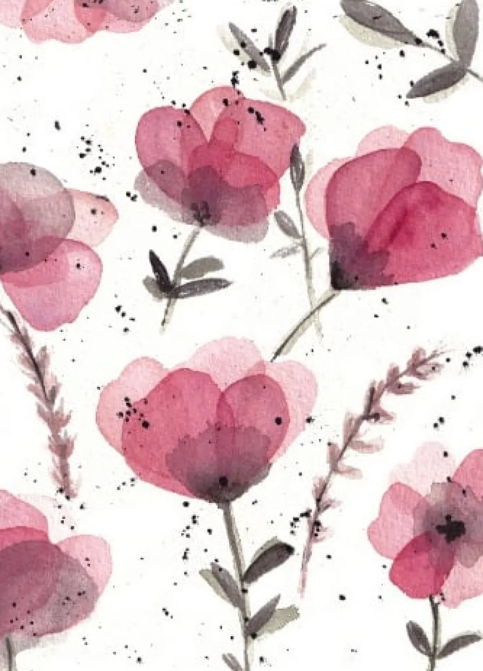 Fritsy Postkaart Paarse Bloemen