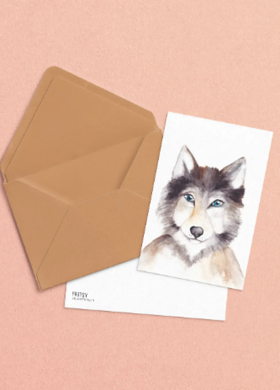 Fritsy Postkaart Wolf