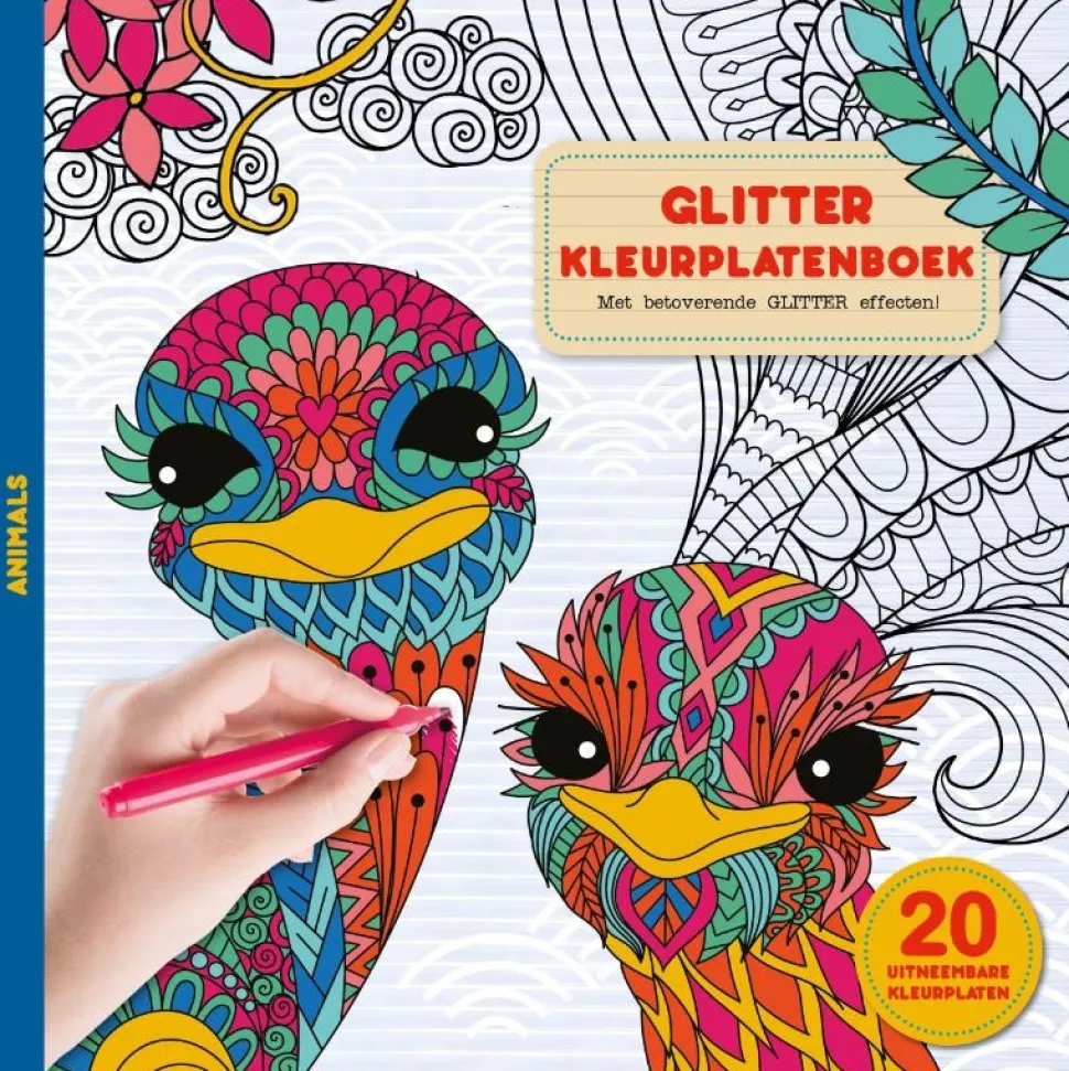 Glitter Kleurplaten Boek Animals