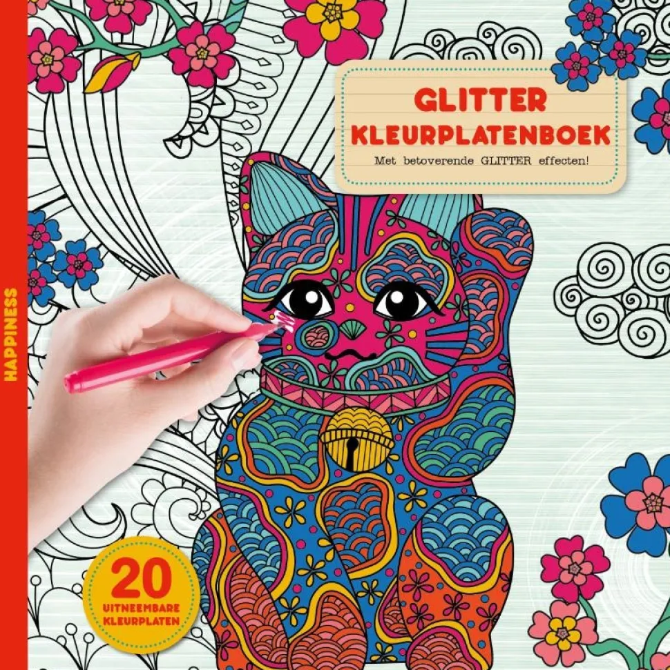 Glitter Kleurplaten Boek Happiness