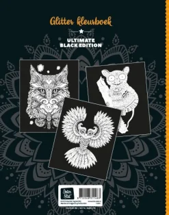 Glitterkleurboek  Ultimate Black Edition - Night hunters