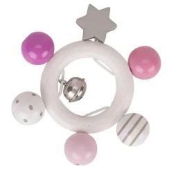 Goki Grijpfiguur Rammelaar Roze Grijs Wit