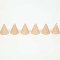 Grapat Houten Cones Natuurlijk set 6-delig 16-149