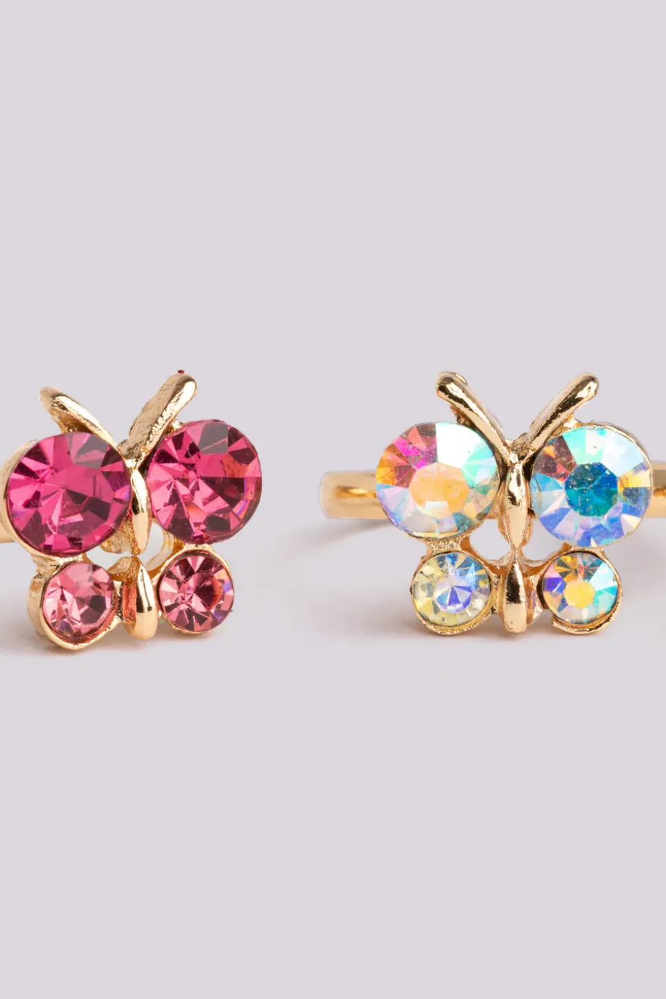 Great Pretenders Boutique Butterfly Gem Rings, 3Pcs