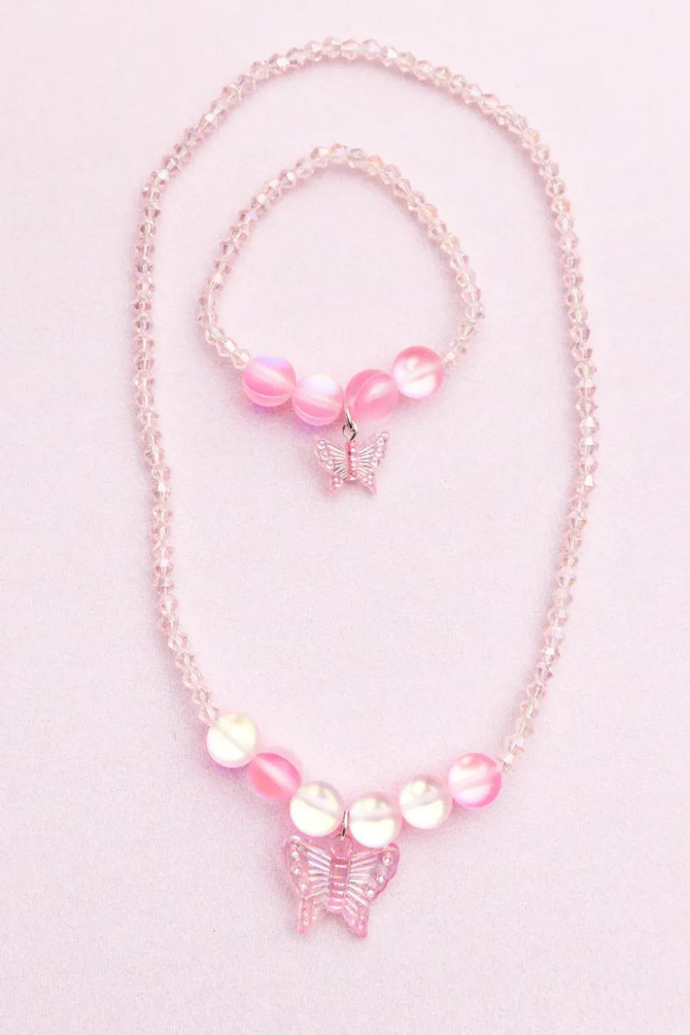Great Pretenders Boutique Holo Pink Crystal Ketting