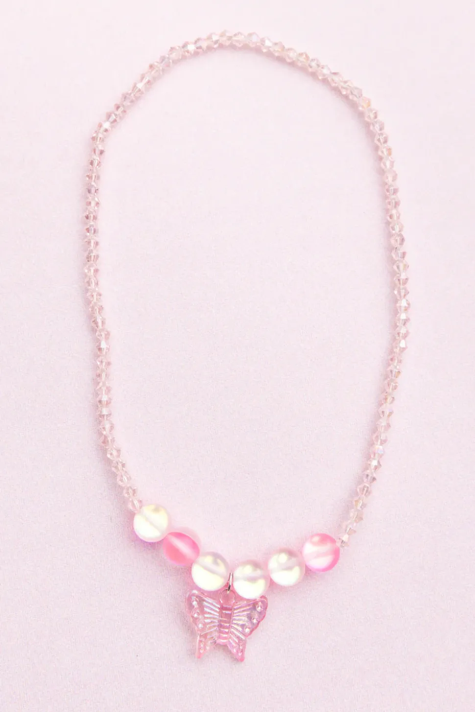 Great Pretenders Boutique Holo Pink Crystal Ketting