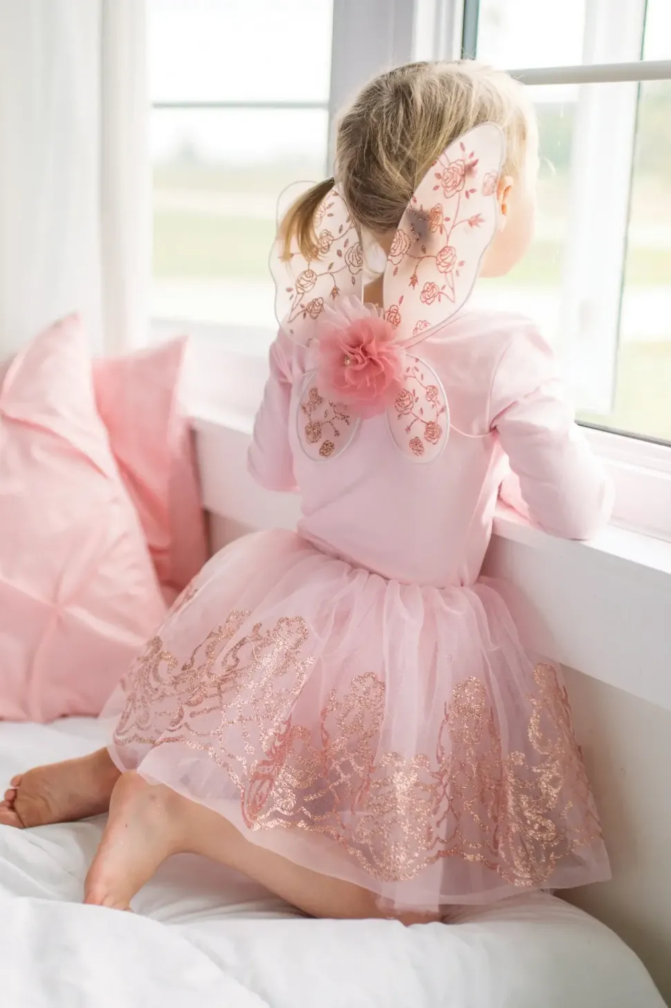 Great Pretenders Rose Goud Tutu en Vleugels Size 4-6