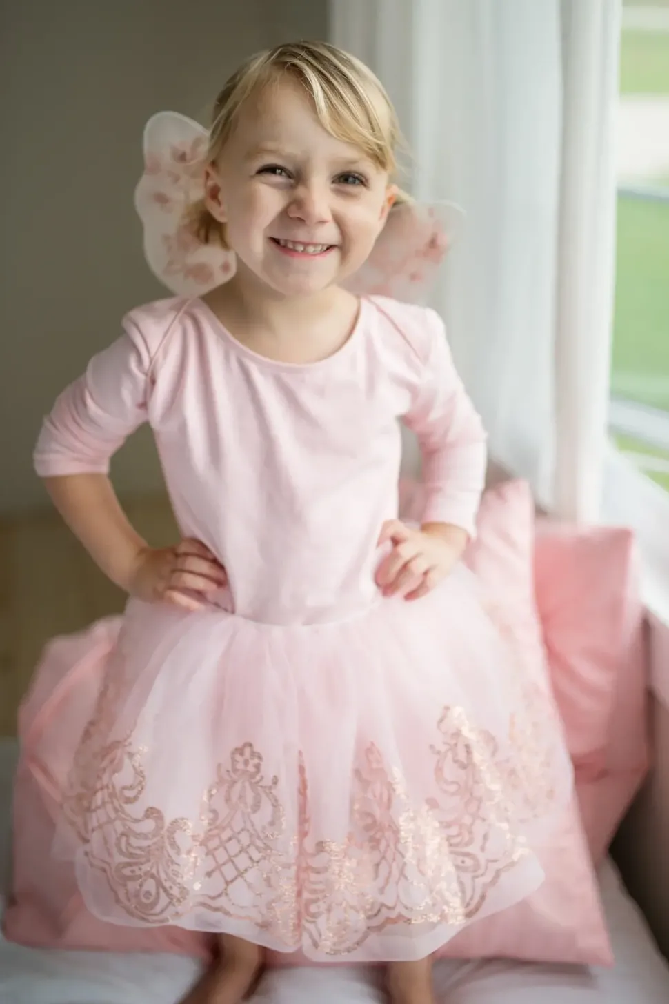 Great Pretenders Rose Goud Tutu en Vleugels Size 4-6