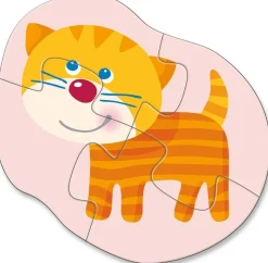 Haba 4 Eerste Puzzels Jonge dieren 2pcs