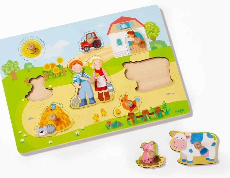 Haba Inlegpuzzel Op de boerderij 8pcs