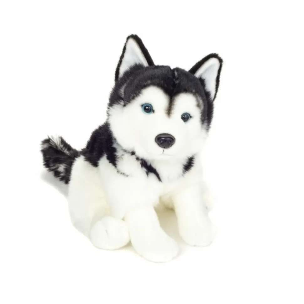 Hermann Teddy Knuffel Hond Husky Zittend 30cm