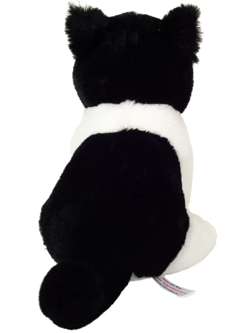 Hermann Teddy Knuffel Kat Zittend Zwart-Wit 20 cm