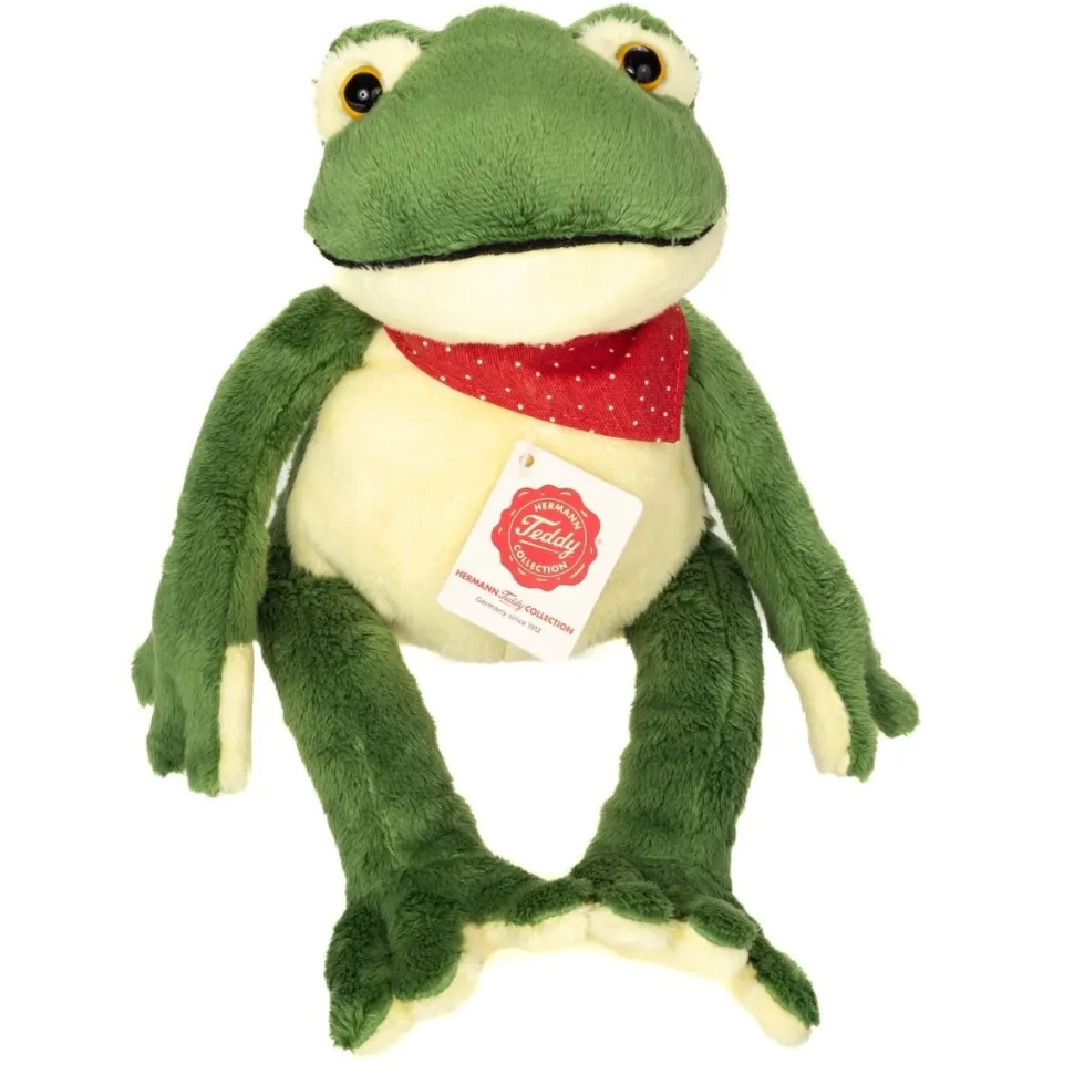 Hermann Teddy Knuffel Kikker Bungelend 28 cm