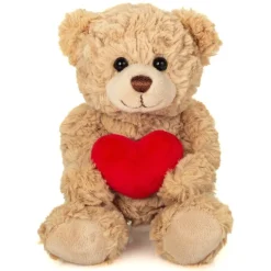 Hermann Teddy Knuffel Teddybeer met Hartje Beige 20 cm
