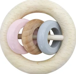 Hess Grijpfiguur Rammelaar Drie Ringen Natuurlijk Blauw/Roze