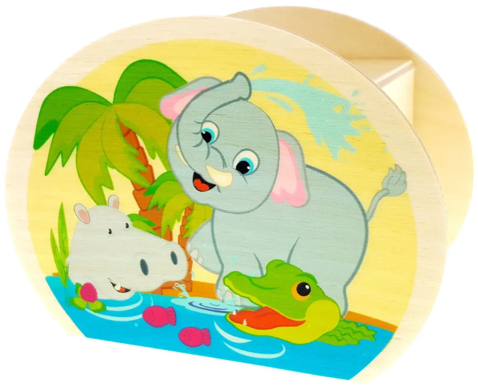 Hess Spaarpot Jungledieren Hout