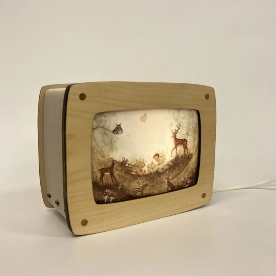 Het Houtlokael Kaartenlamp Luxe Esdoornhout