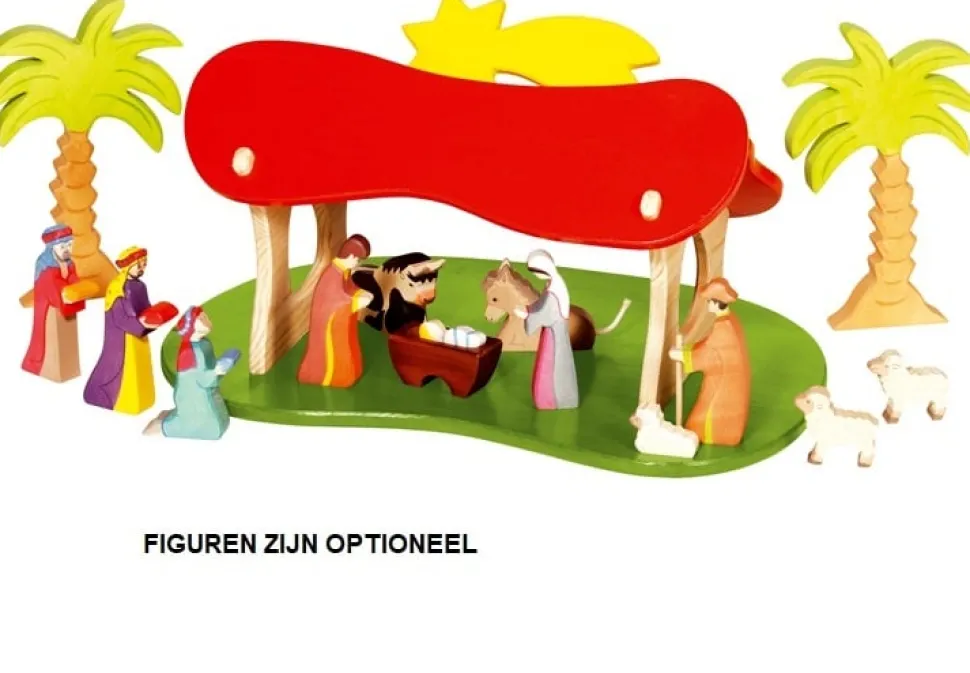 Holztiger Kerststal Schuur 80312